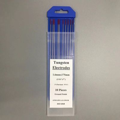 TIG Les consommables de soudage 2% électrodes de tungstène à tête rouge thoriées WT20 1,6 mm supérieure