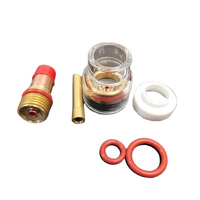 Meilleure couverture du gaz supérieur WP-17/18/26 Champagne Nozzle Kit avec adaptateur 2.4mm TIG consommables de soudage