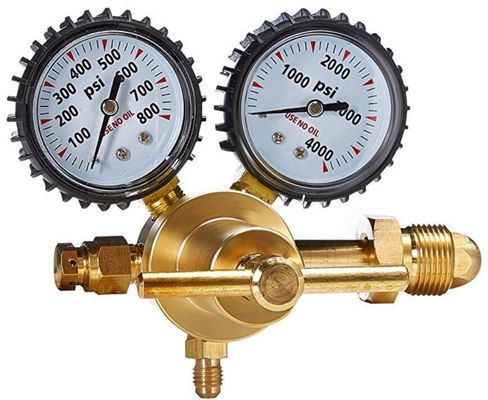 Régulateur d'azote de gaz à haute pression CGA580 d'entrée et de sortie de la flamme M de 1/4'