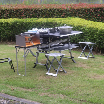 Cuisine de camping en plein air Table pliante en aluminium pour camping-car