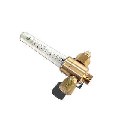 Régulateur d'azote en laiton soudé à débitmètre unique avec connexion d'entrée de flamme féminine de 1/4 pouce