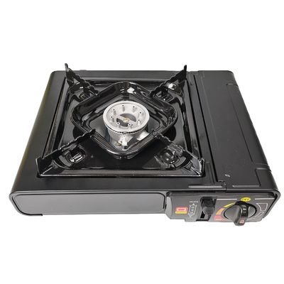 Poêle à gaz de camping en acier inoxydable brossé portable pour cuisson à haute pression étanche au vent