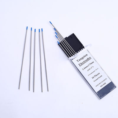 Support personnalisé à barres 10 paquets bleu TIG soudage électrodes de tungstène 2% Lanthanated WL20