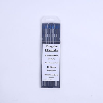 Support personnalisé à barres 10 paquets bleu TIG soudage électrodes de tungstène 2% Lanthanated WL20