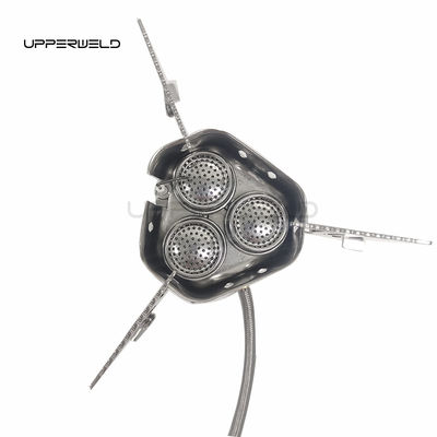 Cuisine en extérieur brûleur portable en acier inoxydable rond Tête de four de camping Poêle à gaz