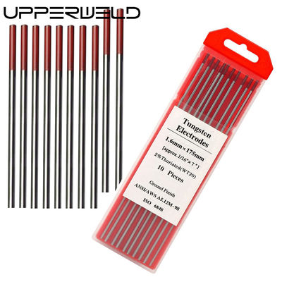Couleur rouge 2% Thoriated 3/32&quot; x 7&quot; WT20 TIG soudage électrodes de tungstène tiges de tungstène