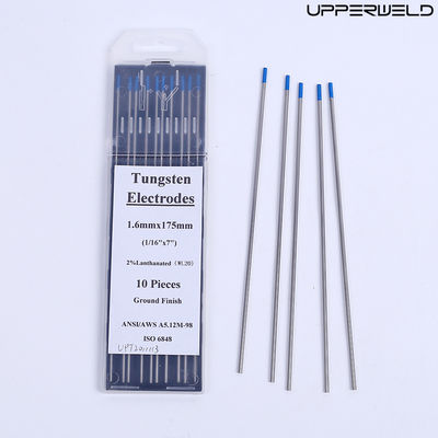 10pcs WL 20 2% Lanthanated Tungsten Blue 175mm 1,6mm Paquet d'électrodes pour le soudage à tig