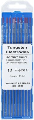 Débloquez votre potentiel de soudage avec WT20 3/32 2.4mm*175mm électrodes de tungstène rouge