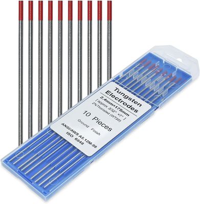 Électrodes de tungstène thoriées rouge à 2% pour soudage TIG