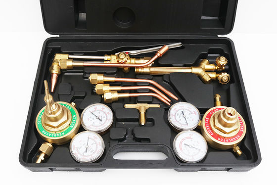 Kit de régulateur de gaz d'acétylène-oxygène à torche de soudage avec tuyau jumeau et buse de coupe