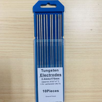 2.4mm*175mm WL15 Electrodes de tungstène TIG Consommables de soudage avec support personnalisé