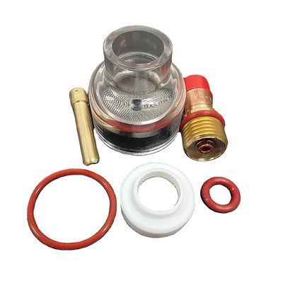 2.4 mm TIG soudage torche Stubby Lentille à gaz Kit de tasse en verre pour WP-17/18/26 refroidissement à l'air