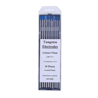 Courant de fonctionnement CC/AC WL20 2,4 mm*175 mm Électrodes de tungstène bleu pour soudage TIG