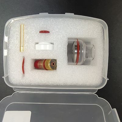 2.4 mm TIG soudage torche Stubby Lentille à gaz Kit de tasse en verre pour WP-17/18/26 refroidissement à l'air