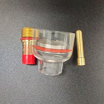 2.4 mm TIG soudage torche Stubby Lentille à gaz Kit de tasse en verre pour WP-17/18/26 refroidissement à l'air