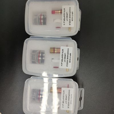 2.4 mm TIG soudage torche Stubby Lentille à gaz Kit de tasse en verre pour WP-17/18/26 refroidissement à l'air