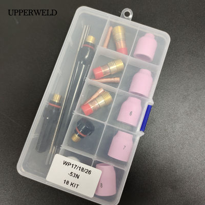 WP 17 18 26 TIG Kit de lentilles à gaz à torche avec 18 pièces de tasse en céramique/buse en aluminium/collet