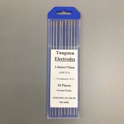 Électrodes de tungstène WL15 1,5% Lanthanated Golden Head 1,6 mm pour le soudage TIG 40-240