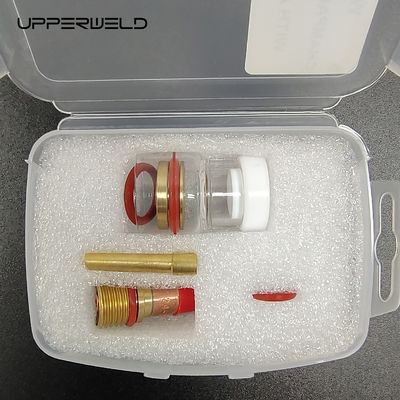 Meilleure couverture du gaz supérieur WP-17/18/26 Champagne Nozzle Kit avec adaptateur 2.4mm TIG consommables de soudage