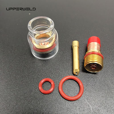Meilleure couverture du gaz supérieur WP-17/18/26 Champagne Nozzle Kit avec adaptateur 2.4mm TIG consommables de soudage
