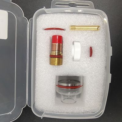 WP-17/18/26 Champagne 3.2 mm Tig Nozzle Grand Kit avec adaptateur pour le quartz de soudage TIG