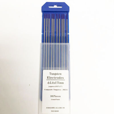 Solution de soudage électrodes de tungstène WE3 composite violet 3/32 x 7 pour soudage CC/CA