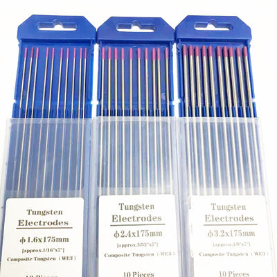 Solution de soudage électrodes de tungstène WE3 composite violet 3/32 x 7 pour soudage CC/CA