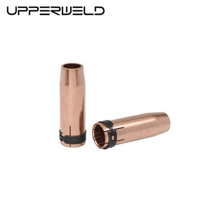 Nozzle de soudage à gaz MIG MAG refroidi à l'air avec pointe de contact du diffuseur de gaz Longueur de 75,96 mm