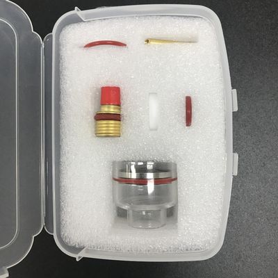 WP-9/20 Grand Kit de buse de quartz clair à champagne pour les accessoires de soudage Tig de 2,4 mm