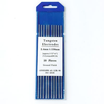 Accès pour soudage TIG WC20 Barres de tungstène à pointe grise avec courant de fonctionnement CC/AC