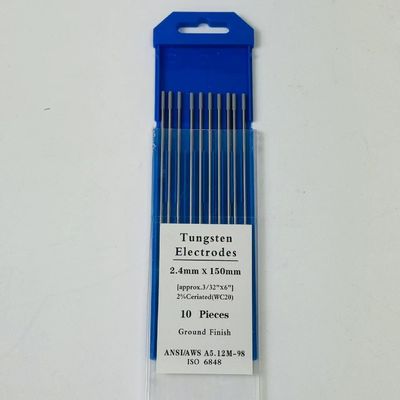 Accès pour soudage TIG WC20 Barres de tungstène à pointe grise avec courant de fonctionnement CC/AC