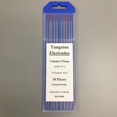 2.4mm*175mm WT20 électrodes de tungstène pour la torche de soudage TIG
