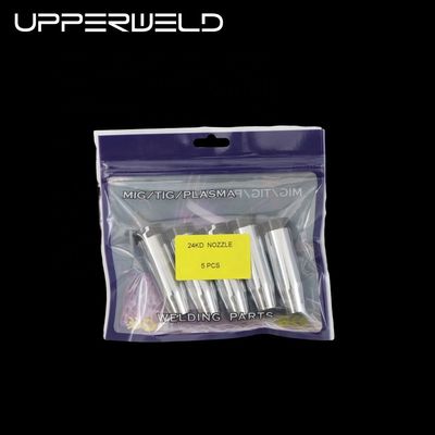 Taille du fil 0,8-1,2 mm MIG refroidi à l'air supérieur Torche de soudage au gaz 24KD Coupe de bouclier à buse conique