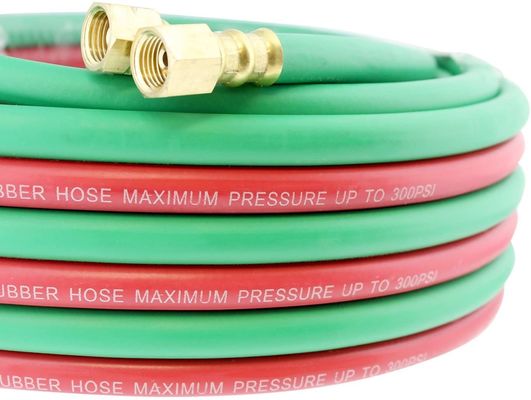 NBR Oxygen Acetylene Hose 1/4 de pouce B raccords tuyau de soudage jumeau pour l'efficacité 50ft
