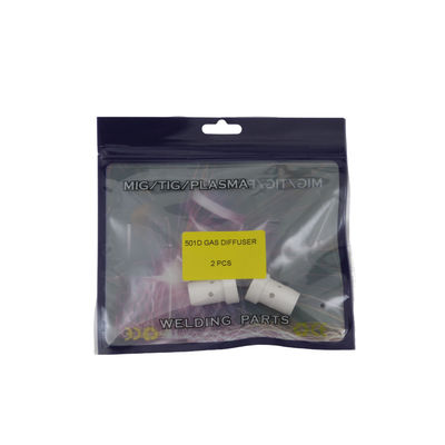 Support personnalisé MIG 501D Diffuseur de gaz en céramique blanche pour lampe de soudage