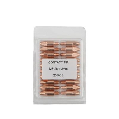 Diamètre du fil 0,8-1,2 mm M6*28 mm 1,2 mm Point de contact pour la torche de soudage Mig Consommable
