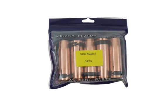 Soudage de la buse à gaz MIG MAG refroidie à l'air 501D supérieure avec pointe de contact du diffuseur de gaz
