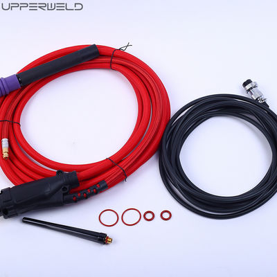 Torche de soudage TIG refroidie à l'air par tuyau rouge de 200 mm de longueur avec connecteur d'allumage électronique