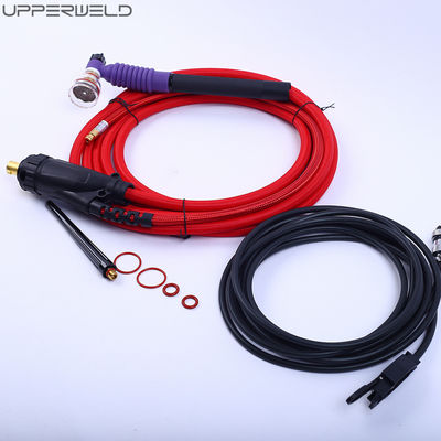 Torche de soudage TIG refroidie à l'air par tuyau rouge de 200 mm de longueur avec connecteur d'allumage électronique