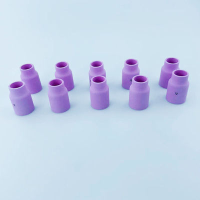 10pcs TIG soudeur accessoires de la torche pour le soudage rose grande lentille à gaz Coupe de buse d'aluminium