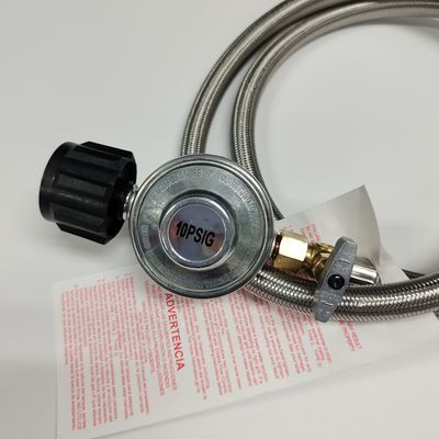 Régulateur de brûleur à propane à basse pression en argent pour chauffe-gril à gaz