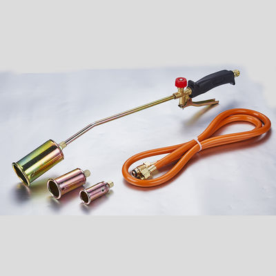 15pcs Gas Roofing Torch LPG Propane Torch de chauffage de l'herbe Kit brûleur avec tuyau 3 buses en laiton