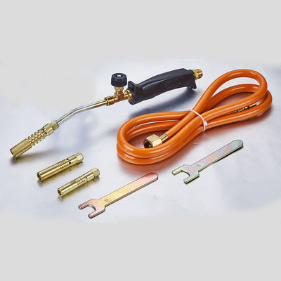 15pcs Gas Roofing Torch LPG Propane Torch de chauffage de l'herbe Kit brûleur avec tuyau 3 buses en laiton