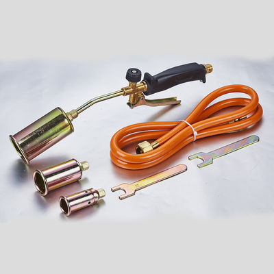 15pcs Gas Roofing Torch LPG Propane Torch de chauffage de l'herbe Kit brûleur avec tuyau 3 buses en laiton