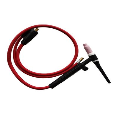 WT-17 10-25EU haut Gas Argon Tig Torch Pistolet de soudage refroidi à l'air pour le soudage des métaux Noir Rouge