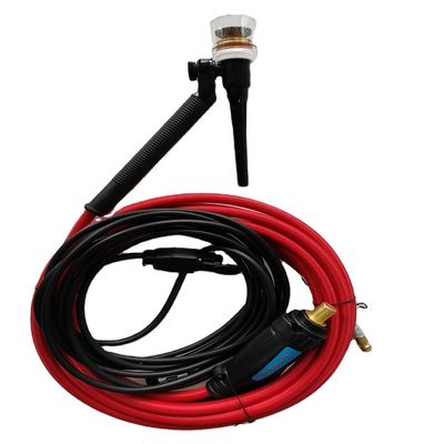 WT-17 10-25EU haut Gas Argon Tig Torch Pistolet de soudage refroidi à l'air pour le soudage des métaux Noir Rouge