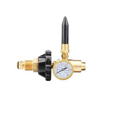 Régulateur de gaz de CO2 Compteur de débit en cuivre complet pour les soudeurs à mig, comprenant des vannes jaunes en laiton