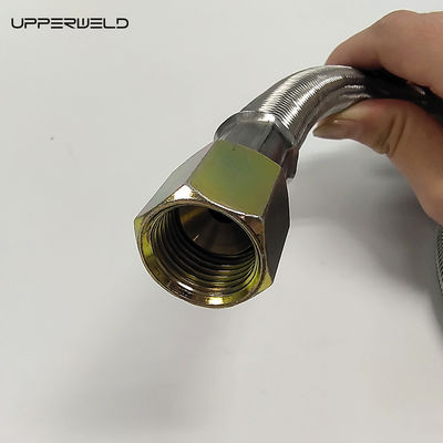 5ft rouge et argent propane en acier inoxydable tressé réservoir de camping tuyau de gaz de GPL avec jauge