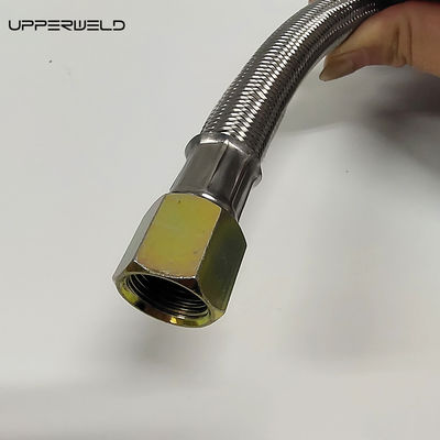 5ft rouge et argent propane en acier inoxydable tressé réservoir de camping tuyau de gaz de GPL avec jauge