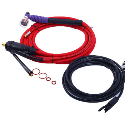 Industrie de la coupe Torches de soudage TIG rouges et noires WT125F avec performances de tasse de verre